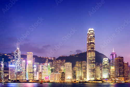 Hong Kong City : Twilight time.
