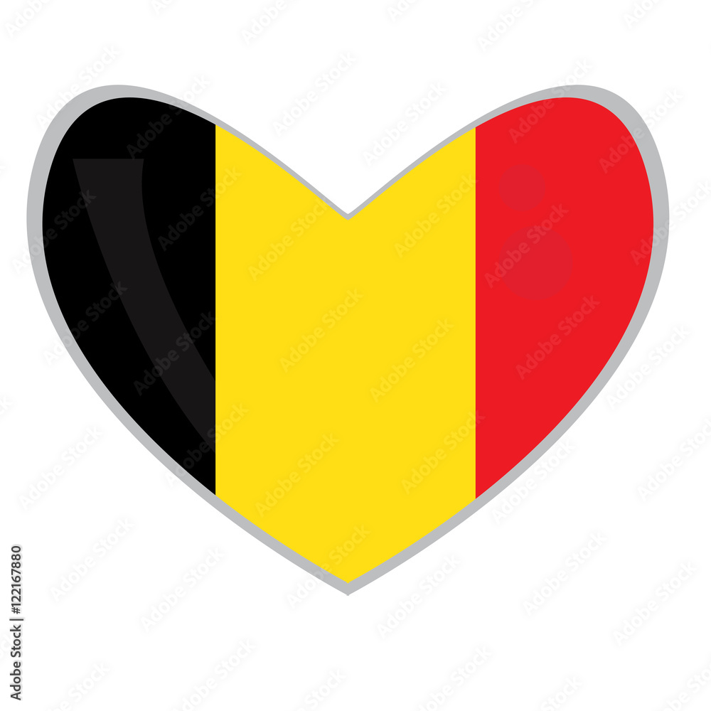 Fototapeta premium Isolated Belgian flag
