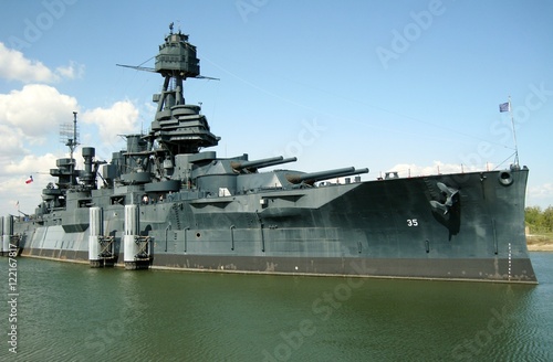 Leinwand Poster Battleship Texas at San Jacinto