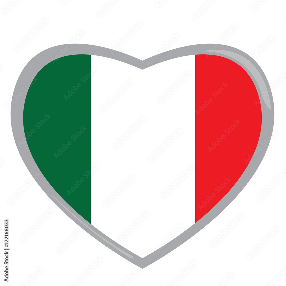Isolated Italian flag Isolated Italian flag