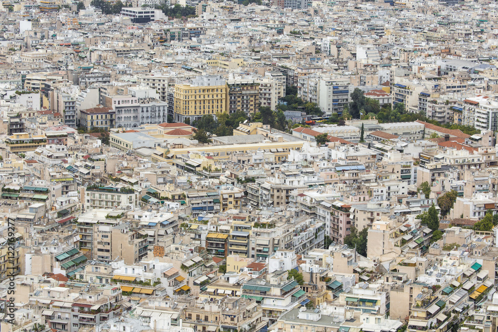 Aerial view of Athens, Greece. Athens is the capital of Greece a