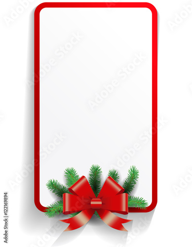 Christmas card with fir branch