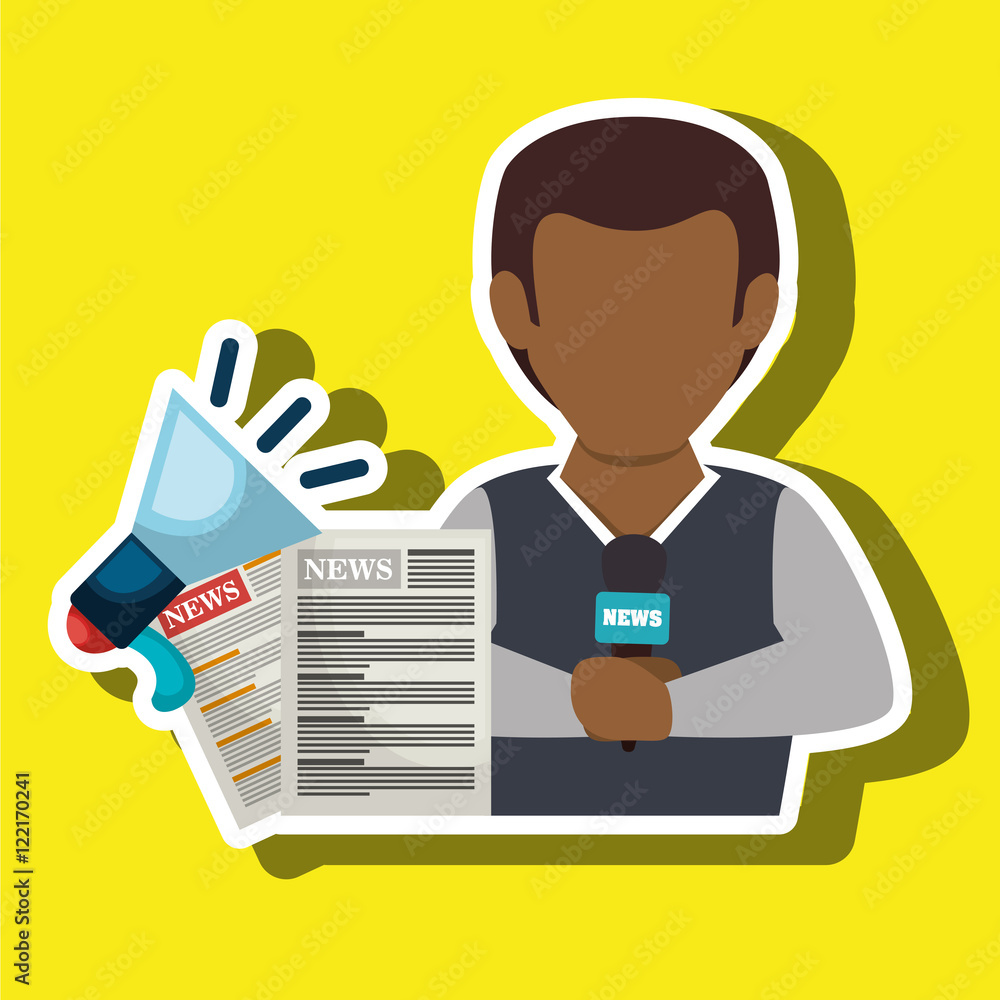 man news megaphone speak vector illustration eps 10 man news megaphone speak vector illustration eps 10