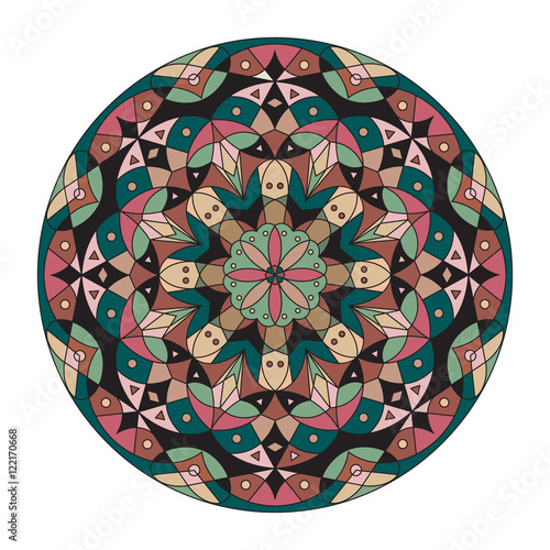 A circular pattern in boho style