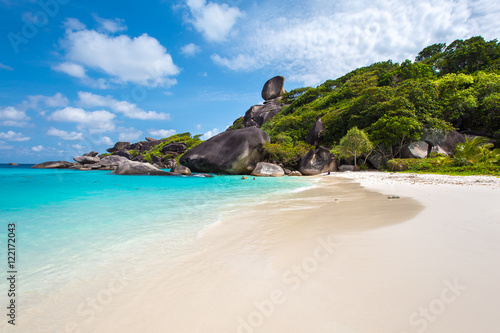 Beautiful tropical similan island white beach - Thailand photo