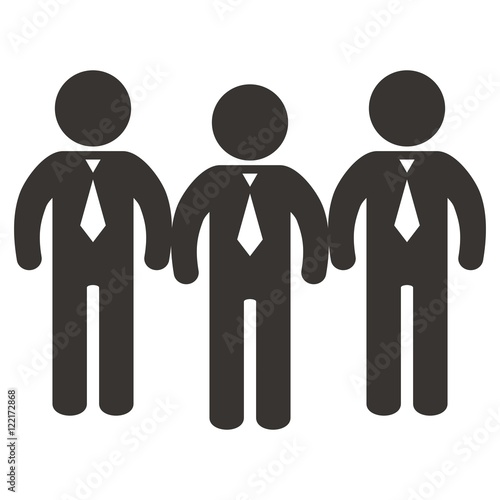figure and tie, vector icon