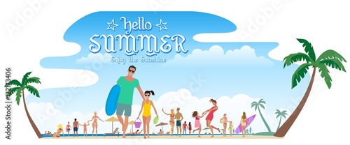 people on vacation, beach
