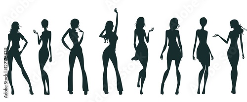attractive female silhouettes