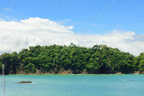 Ocean and forest cliff Manuel Antonio Costa Rica
