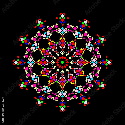 Decorative and elegant design vector, imitating to stained glass of several colors 2