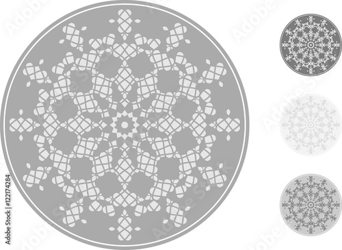 Decorative and elegant design, imitating to stained glass gray 4