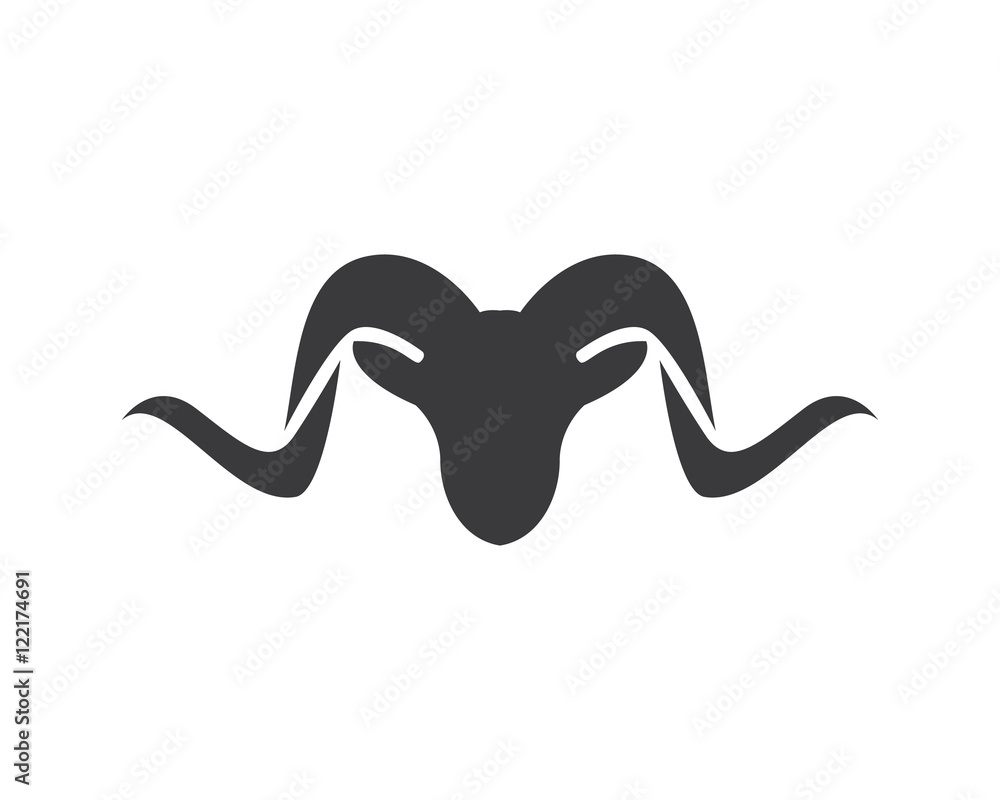 ram skull silhouette