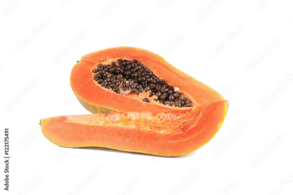 Papaya isolated on white backgroound. Papaya isolated on white backgroound.