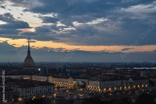 Turin, Italy at sunset