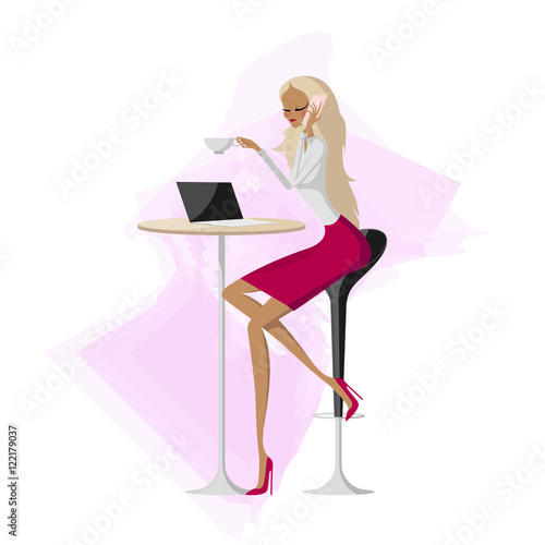 Spectacular attractive business woman