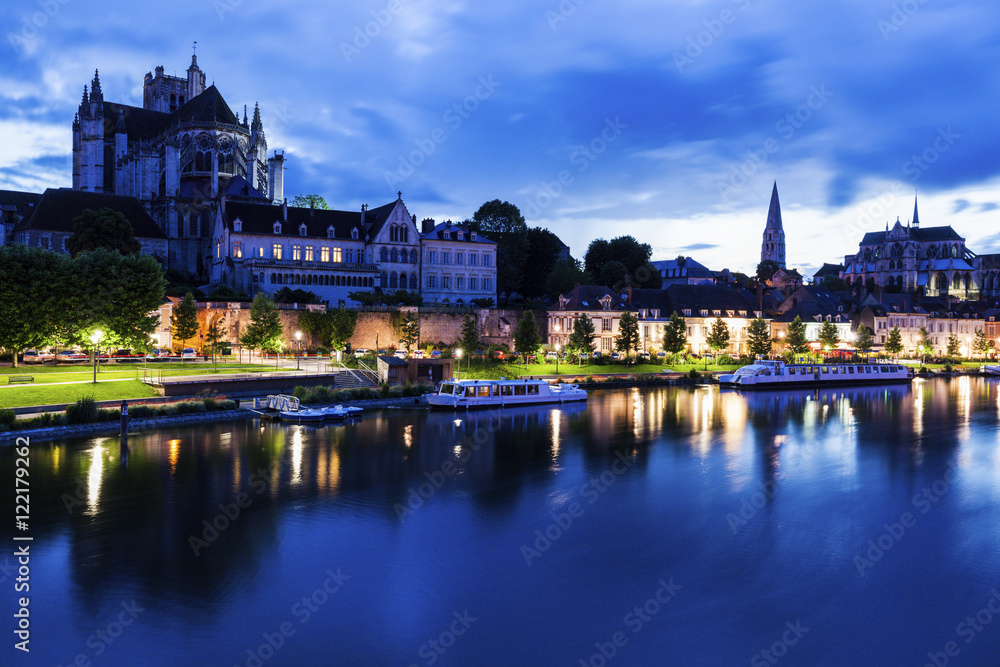 Auxerre along Yonne River