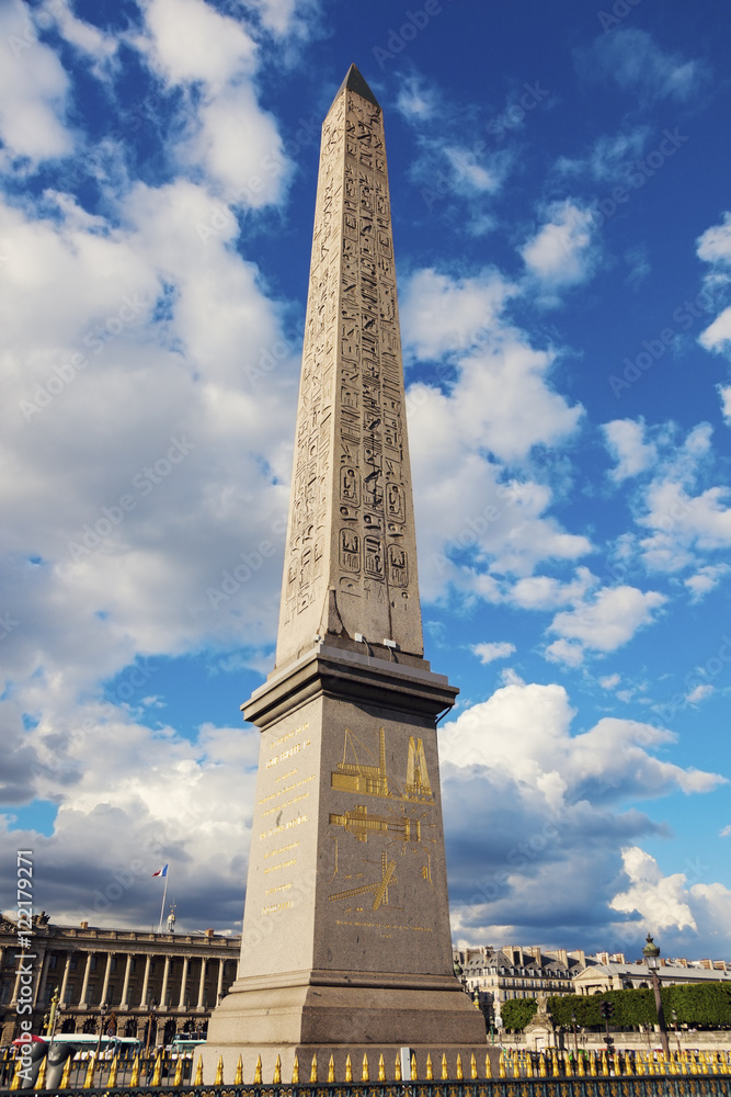 Obelisk of Luxor on Place de la Concorde in Paris
