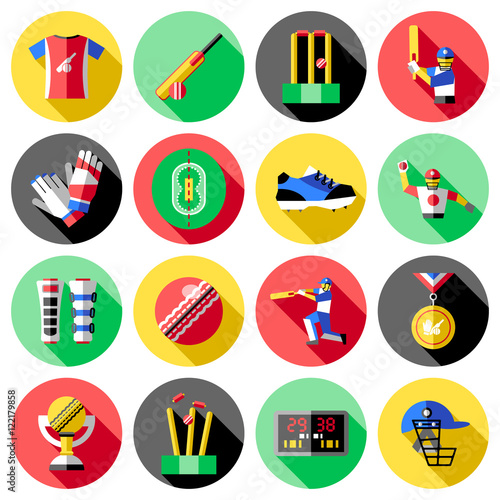 Cricket Icon Set 