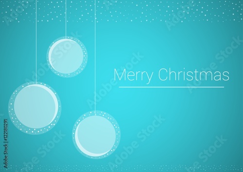 christmas illustration with hanged decoration