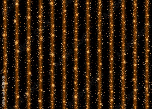 glittering stars and trail of sparkling particles