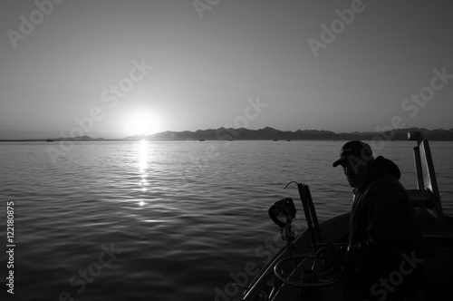 Silhouette of Commercial Fisherman
