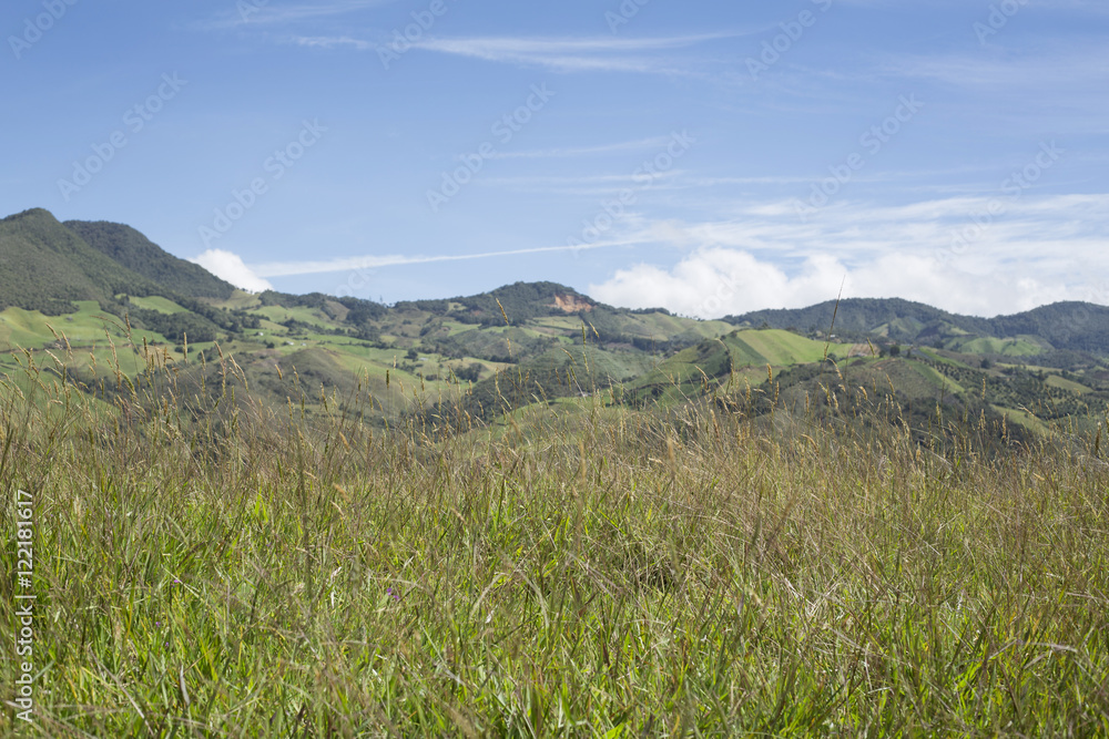 Beautiful landscape of Colombian mountains