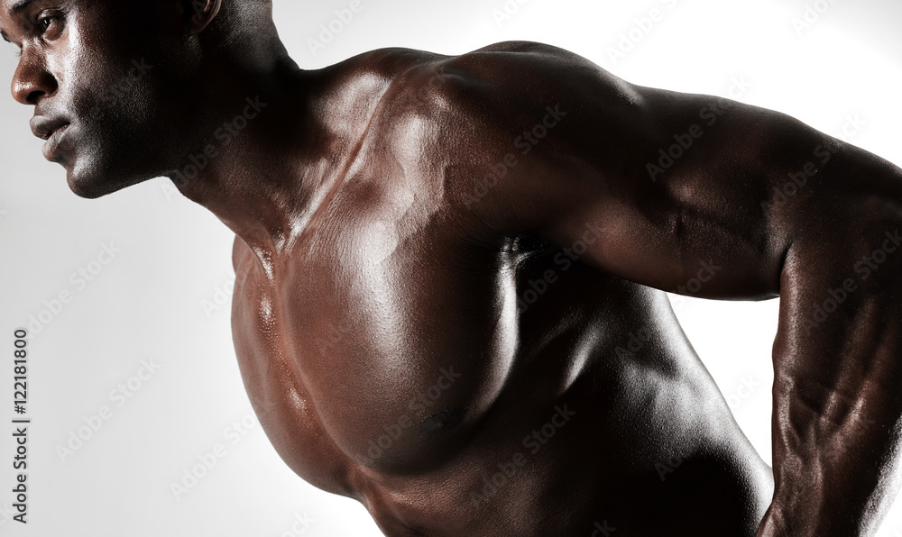 Fotografie Bodybuilder with muscular physique