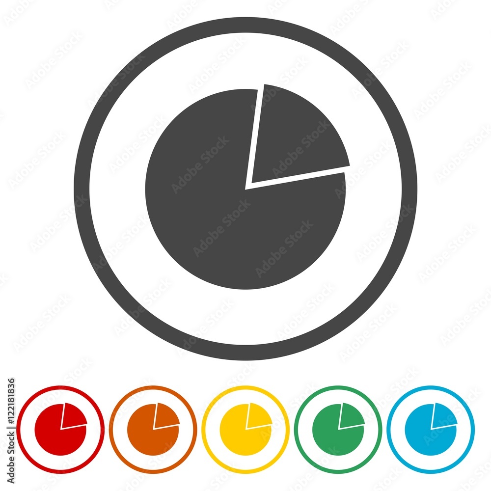 Pie cart icon. Modern vector abstract pie chart infographic Pie cart icon. Modern vector abstract pie chart infographic