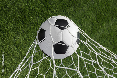 soccer ball in net © sattapapan tratong