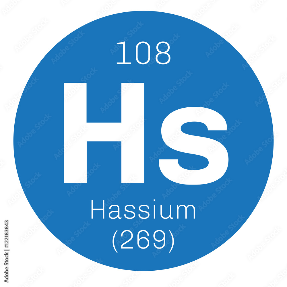 Fototapeta premium Hassium chemical element