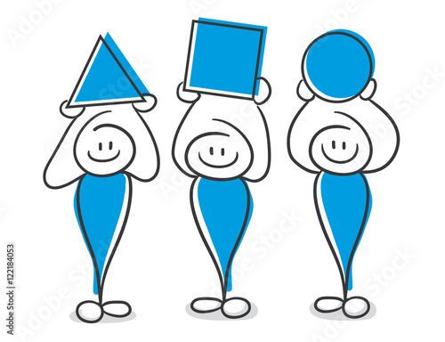 Stick Figure Series Blue / Kreativität