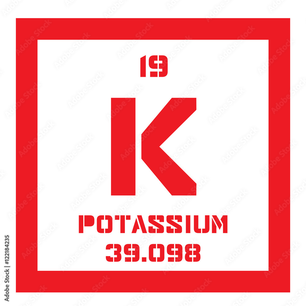 Fototapeta premium Potassium chemical element