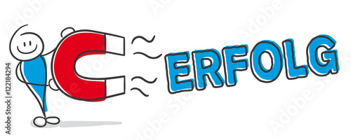 Stick Figure Series Blue / Erfolgreich