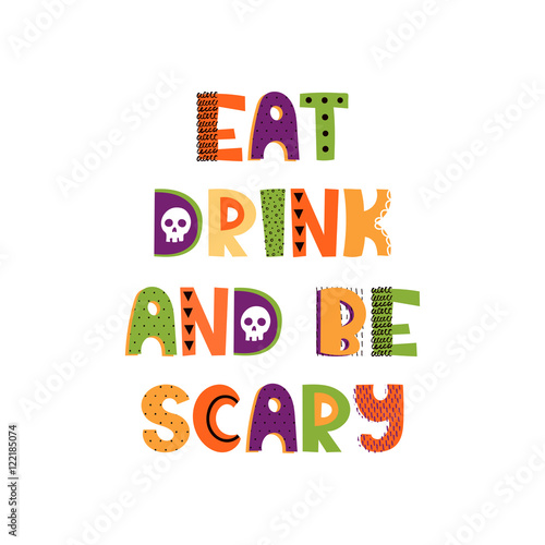 Hand drawn phrase in halloween style