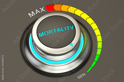 min level of mortality concept, 3D rendering photo