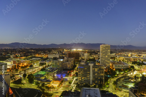 Beautiful downtown cityscape of Los Angeles