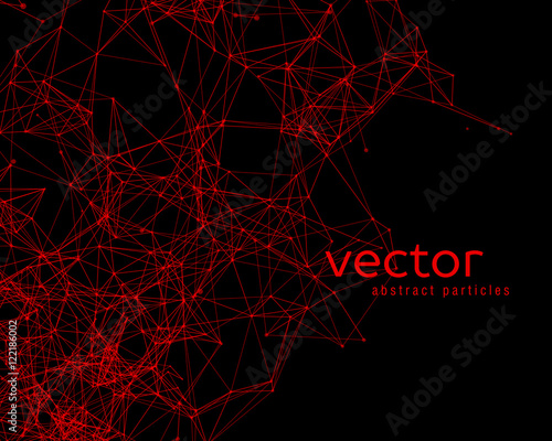 Vector background with abstract particles.