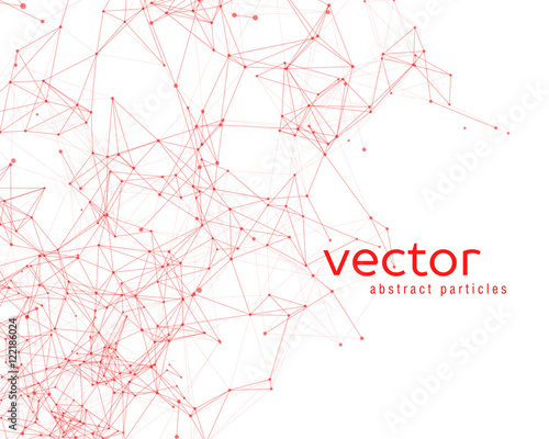 Vector background with abstract particles.