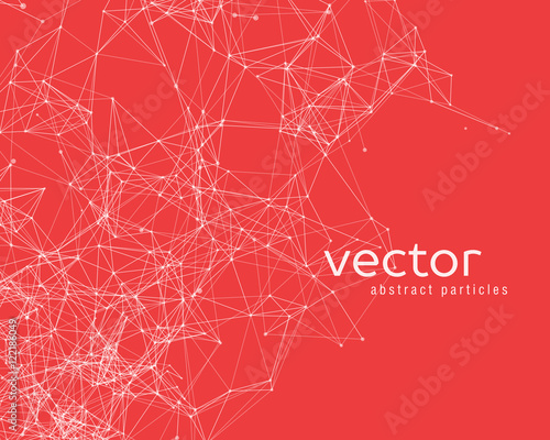 Vector background with abstract particles.