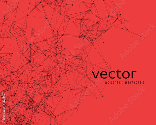 Vector background with abstract particles.