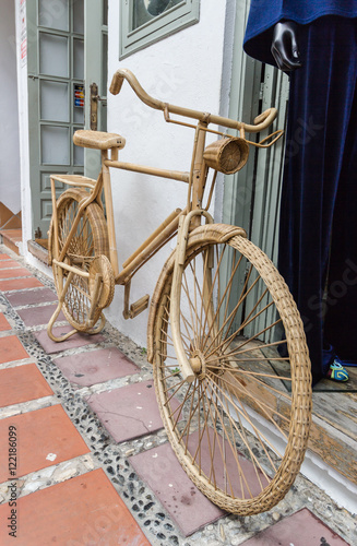 decorative rattan bicycle