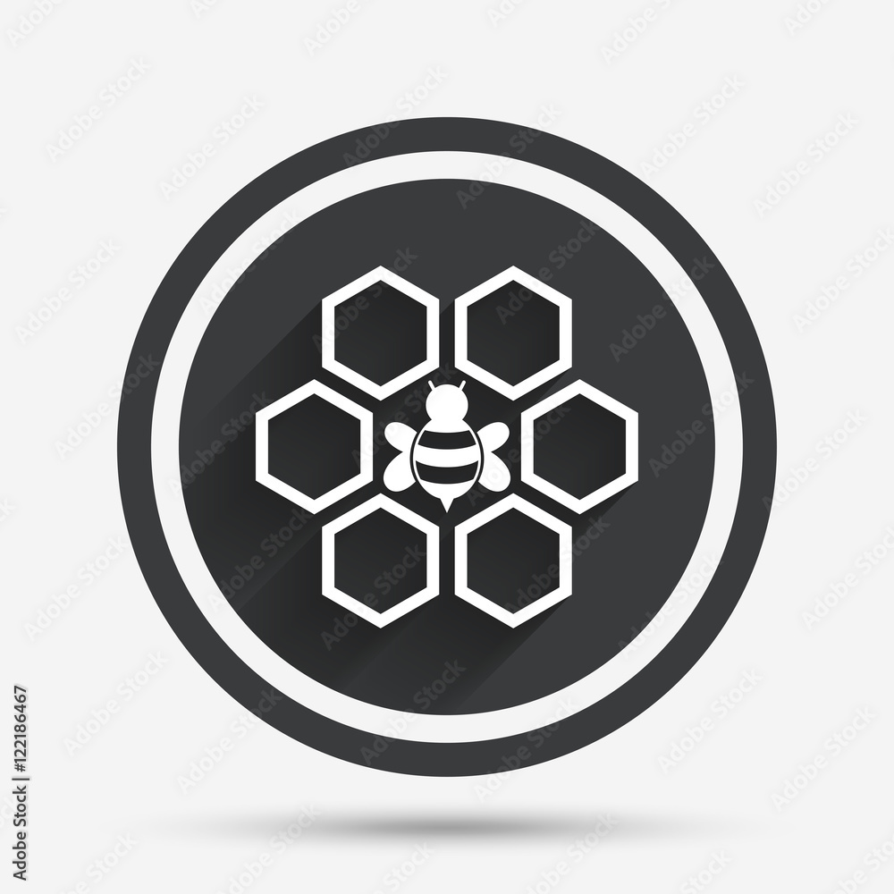 Honeycomb sign icon. Honey cells symbol. Honeycomb sign icon. Honey cells symbol.