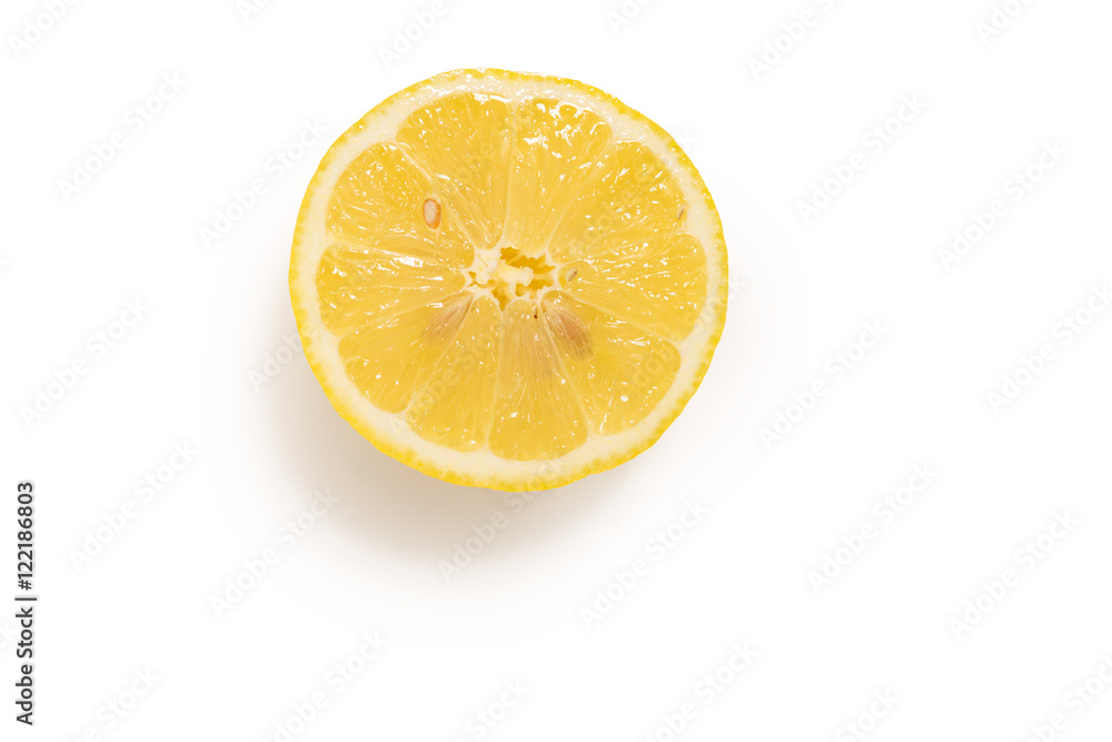 Cutout of a Lemon Slice with Seeds Cutout of a Lemon Slice with Seeds