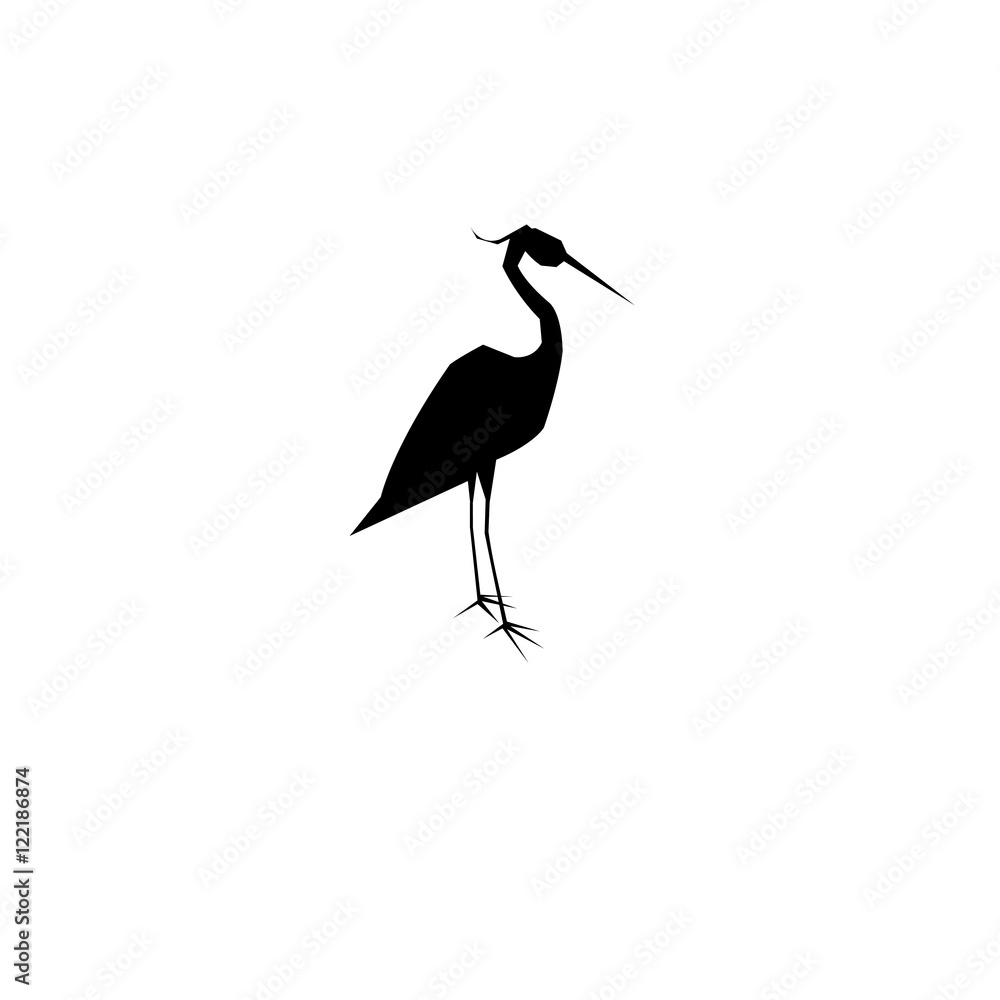 Obraz premium Graphic symbol heron
