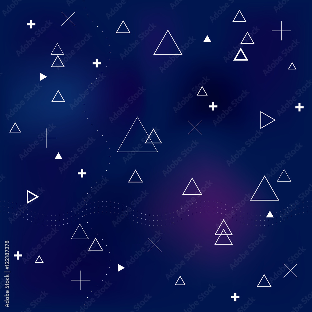 Abstract seamless pattern with geometric shapes Abstract seamless pattern with geometric shapes