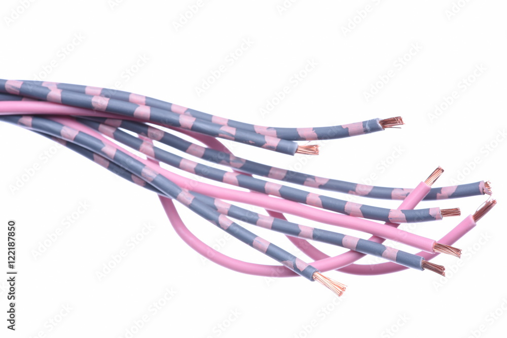 Computer cables isolated on white background Computer cables isolated on white background