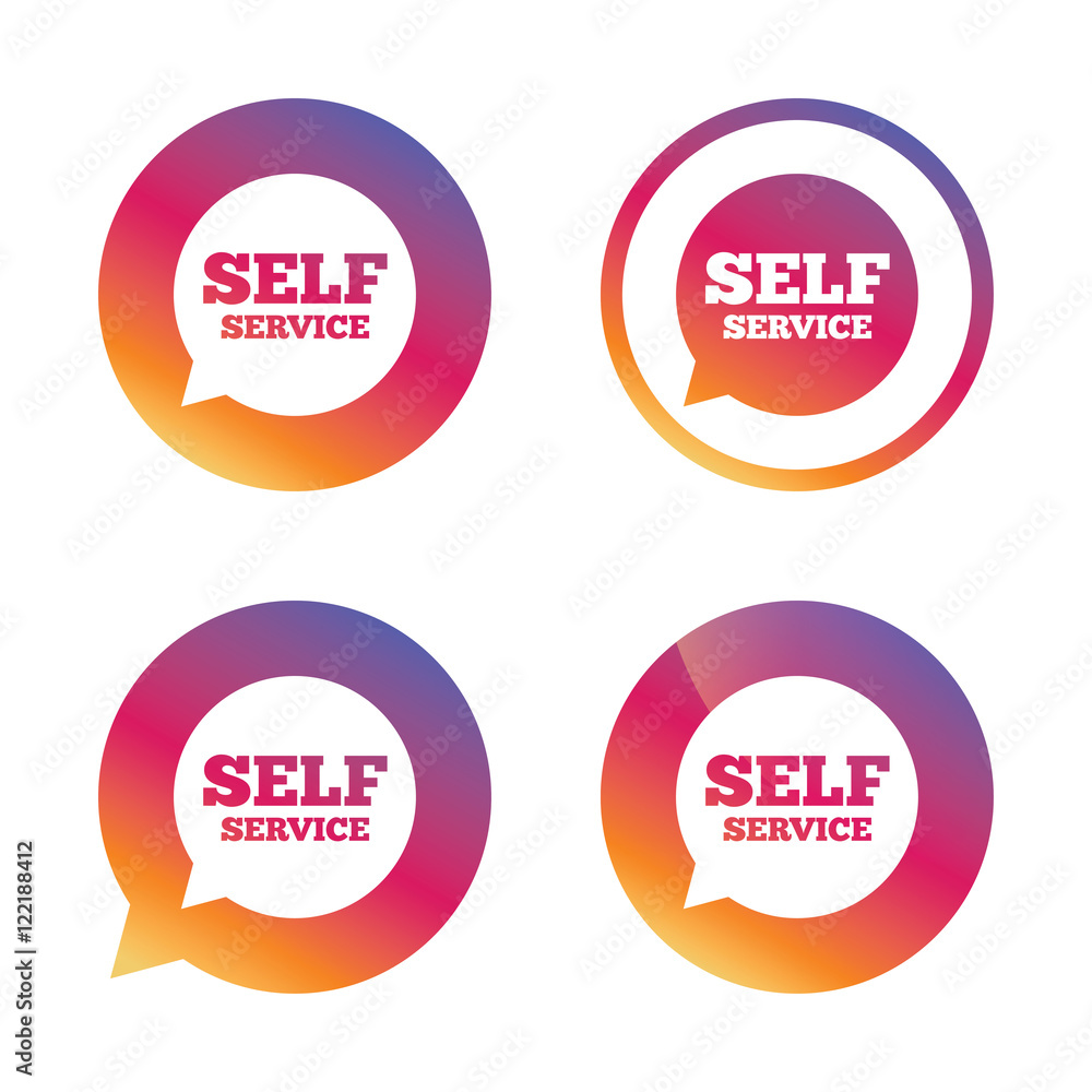 Self service sign icon. Maintenance symbol. Self service sign icon. Maintenance symbol.
