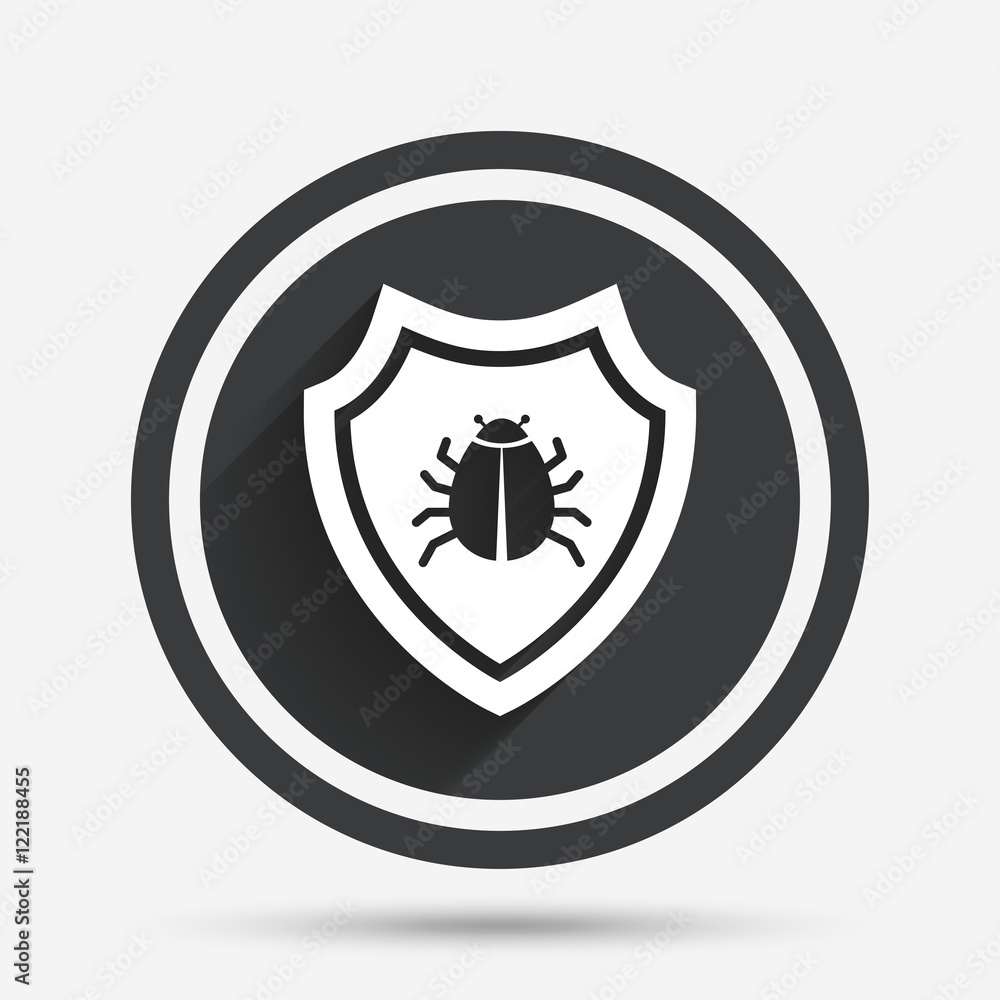 Shield sign icon. Virus protection symbol. Shield sign icon. Virus protection symbol.