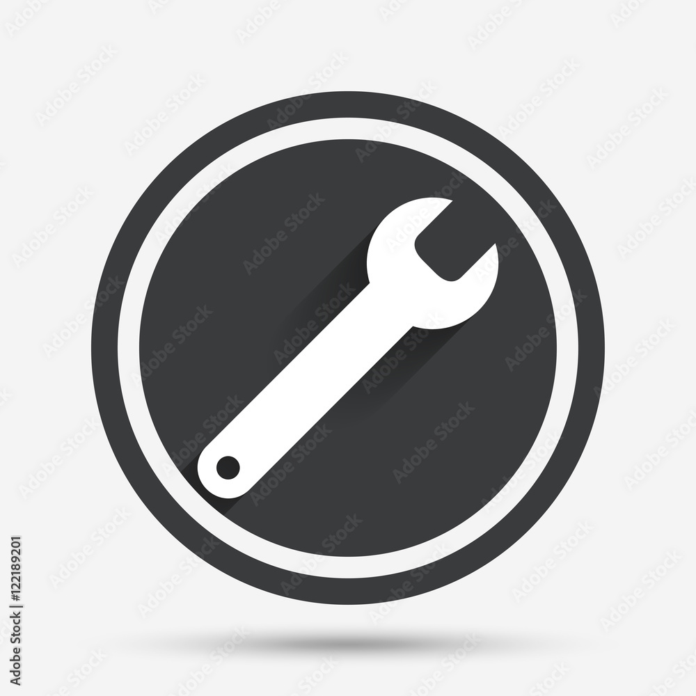 Wrench key sign icon. Service tool symbol. Wrench key sign icon. Service tool symbol.