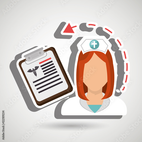 nurse health care service vector illustration eps 10